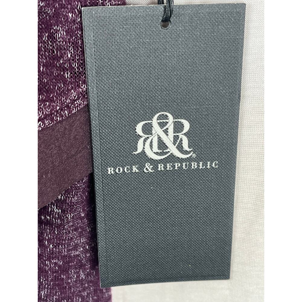 Rock & Republic Plum Perfect Shark Bite Hem Tank Top - XL NWT - Picture 3 of 10